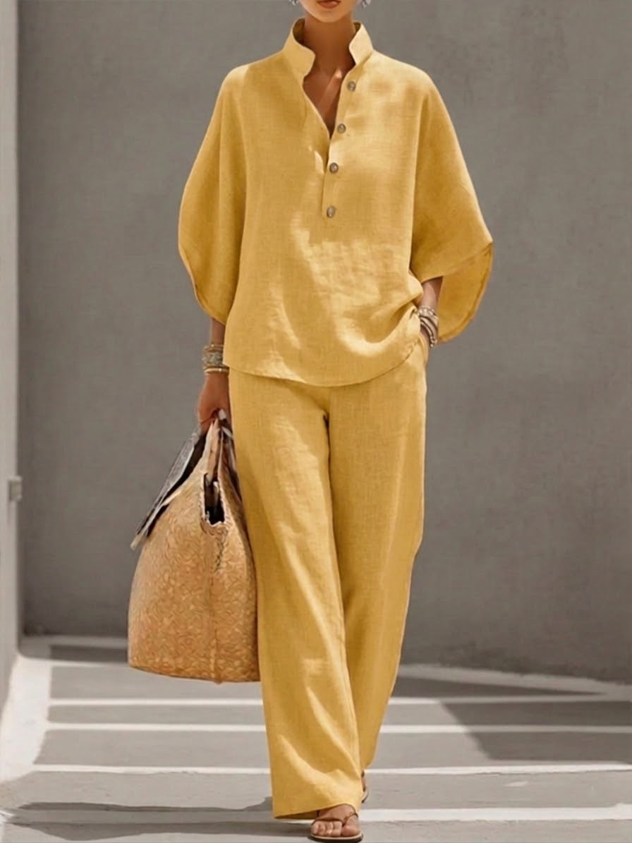 Isabella | Set con maniche a pipistrello e pantaloni ampi