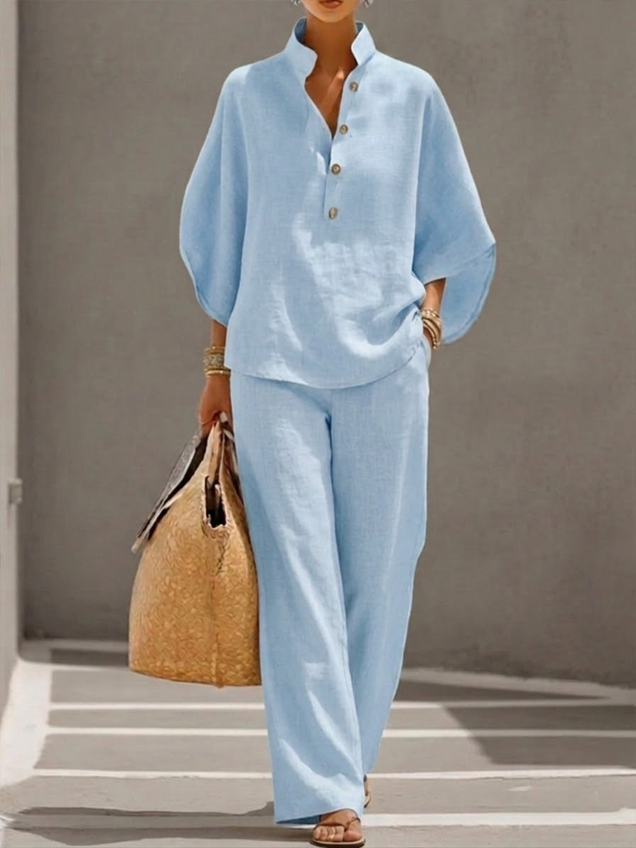 Isabella | Set con maniche a pipistrello e pantaloni ampi