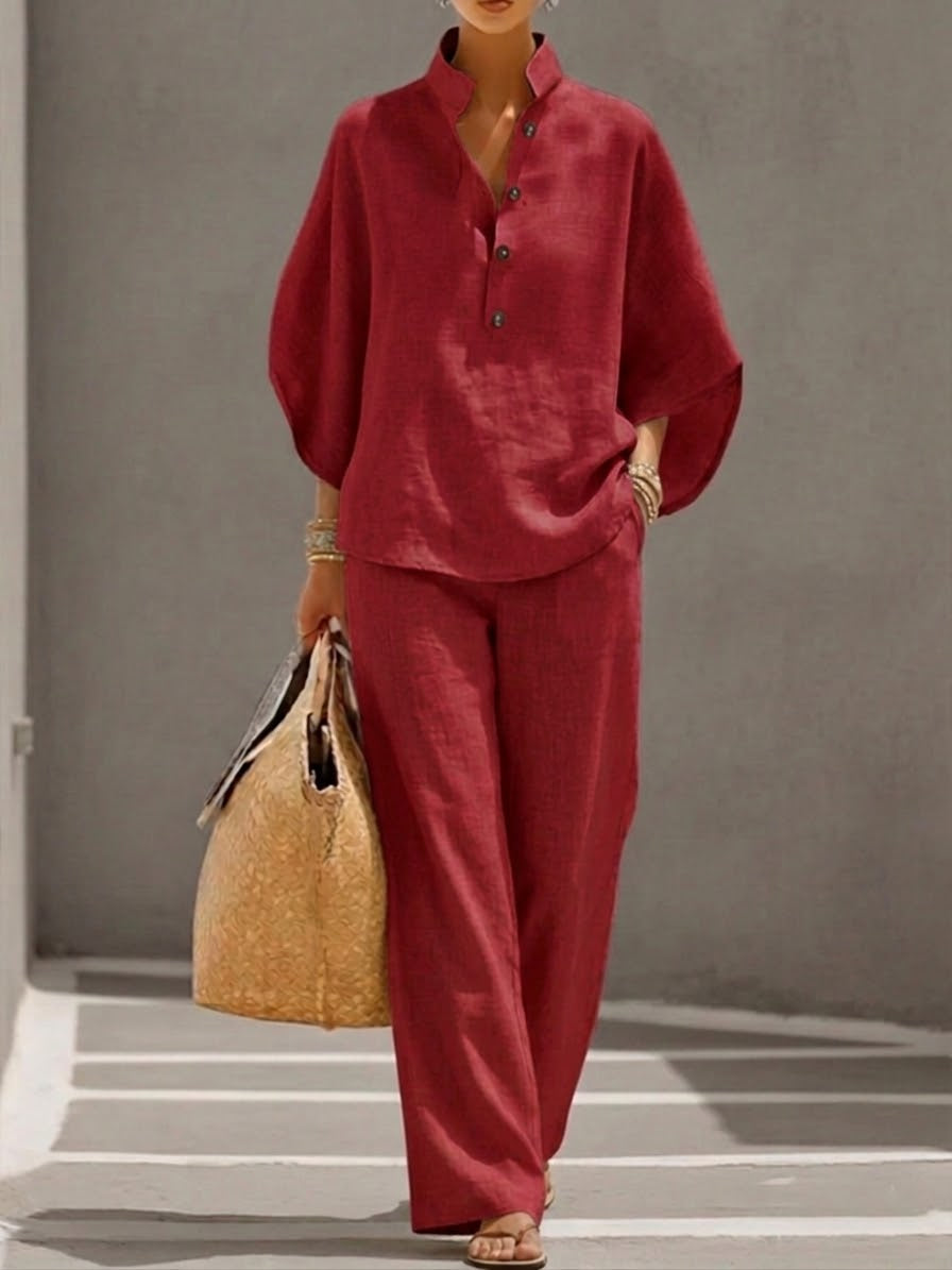 Isabella | Set con maniche a pipistrello e pantaloni ampi