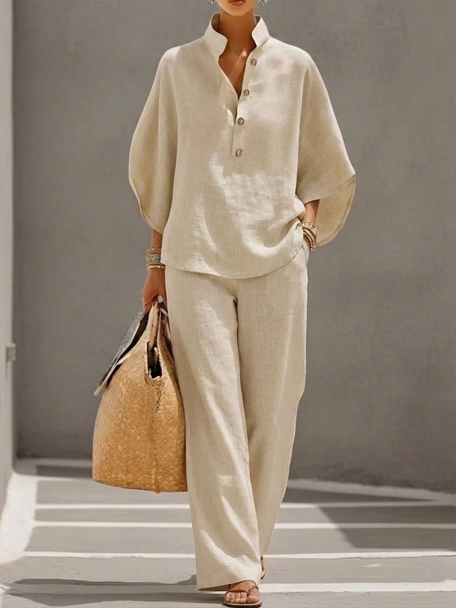Isabella | Set con maniche a pipistrello e pantaloni ampi