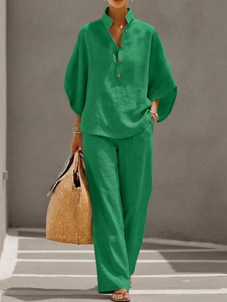 Isabella | Set con maniche a pipistrello e pantaloni ampi