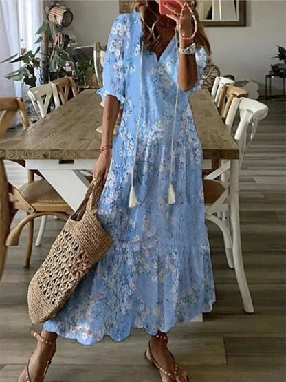 BIANCA | Abito Boho Senza Sforzo con Vestibilità Valorizzante